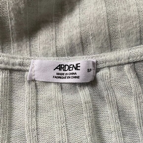 ARDENE Green Tea Ribbed Knit RETRO 90s Long sleeve Crop Top *SMALL* - Picture 5 of 5